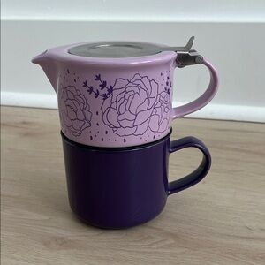Teavana Forlife Ceramic Mug & Teapot